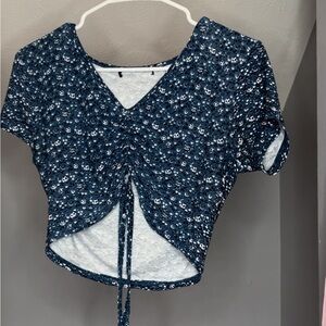 Floral blue and white baby tea